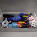 Rocket Shooting Games Toys with Rotating Target 2 Toy Guns 20 Foam Darts Kids Outdoor Toys for Boys Age 5 6 7 8 9 10+ Year Old Carnival Games Compatible with Nerf Guns (Multi-colored)