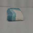 HAOCOO Irregular Shape Bathroom Rug Runner, 18x47 inch Soft Aqua Gradient Non Slip Bathtub Mat,Microfiber Washable Runner Rug Room Decor Aesthetic Carpet for Doormat Tub Bedside Bathroom Decor