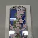 MOSNOVO Case for Samsung Galaxy S25 / Galaxy S24, [Buffertech 6.6ft Military-Grade Drop Protection] [Anti Peel Off Tech] Clear TPU Bumper Phone Case Cover Design - Cherry Blossom Floral