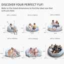 Bean Bag Chair for Adults 5FT,Soft Removable Cover for Teens/Girls Bedroom,Fluffy Giant Round Floor Beanbag Lounger Chairs (No Filler,Light Gray)