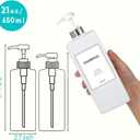 Modern Silver Shampoo and Conditioner Dispenser (21 oz, Pack of 3) Refillable Pump Bottle Set Empty Shower Plastic Bottles with Pump for Bathroom Body Wash Soap and Shower