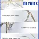 Blue Light Glasses, Stylish Anti Blue Light Blocking Glasses for Computer Reading, Gaming, TV, Phones (Transparent)