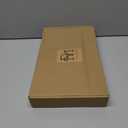 RM ROOMERS Christmas Tree Figurines Wooden, Set of 2 Gold Christmas Tree Vintage Tabletop Xmas Statues, Antique Decorative Xmas Trees for Desk, Mantel, Entryway, Rustic Holiday Centerpieces