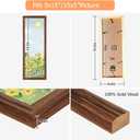 5x15 Wood Frame Brown, Rustic Natural Wooden 15x5in Poster Picture Frame, Distressed 5 x 15inch Woodgrain Gallery Photo Frame with HD Plexiglass, Horizontal Vertical Wall Mounting Display 1pcs