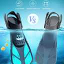 Greatever Snorkel Fins Adjustable Buckles Open Heel Swim Flippers Travel Size Short Swim Fins for Snorkeling Diving Swimming Adult Men Womens, Green, L/XL(Adult US Size 9-13)