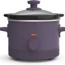 Bella 1.5 Qt Slow Cooker with 3 Heat Manual Control, Ceramic Nonstick Coating, Dishwasher Safe Stoneware Pot and Tempered Glass Lid, Tangle Free Cord Wrap & Cool Touch Handles, Plum