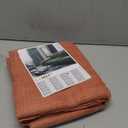 LAMIT Terracotta Linen Curtains 63 Inch for Bedroom, Light Filtering Neutral Semi Sheer Window Boho Curtains Back Tab and Rod Pocket Panels for Living Room, 2 Panels, 52 x 63 Inch