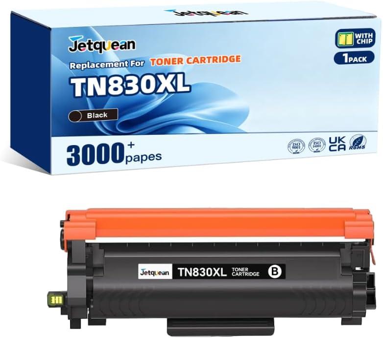 TN830XL Toner Cartridge Compatible Brother TN830XL Toner Replacement DCP-L2640DW HL-L2460DW MFC-L2820DW HL-L2405W HL-L2400D HL-L2480DW Printer High Yield (1 Black)
