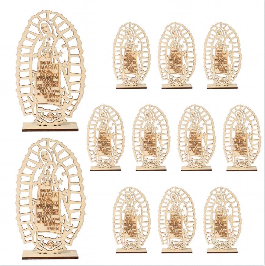 12 Pcs Wooden Baptism Centerpieces for Table,Centros De Mesa Para Bautizo Bodas Decorations,Mi Primera Comunin Decoraciones,Baptism Decorations for Girls,Bautizo Recuerdos De Bautizo Para Nio Nia