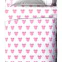 Jay Franco Kids Sheet Set with Fitted, Flat Sheets & Pillow Cover - Ultra-Soft Bedding with Pillowcase for Room Decor, White - Minnie Mouse, 3 Piece Twin