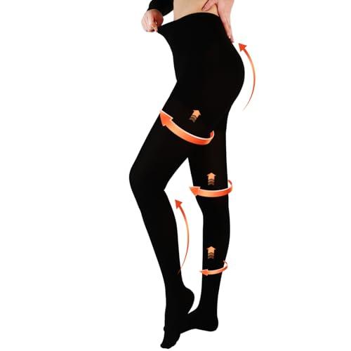 Medical Compression Tights for Women, 20-30 mmHg Closed Toe Compression Pantyhose Support Graduated Compression Stockings Leggings Tights for Varicose Veins Edema, L