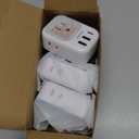 TESSAN European Travel Plug Adapter USB C 3 Pack, PD 20W US to Europe Plug Adapter with 4 AC Outlets 3 USB Ports, Type C Power Adaptor for USA to EU Euro Spain France Iceland Italy Germany Greece