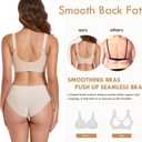 JOYSHAPER Bras for Women Wireless Padded Bra Bralettes Support Back Smoothing Bras (M)