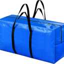 194 Gallon Extra Large Storage Bags, Zippered Outdoor Cushion Furniture Storage Bag with Handles,Jumbo Large Moving Bags Heavy Duty, Storage Totes Moving Boxes Supplies, 68x30x22 inch - 2PACK