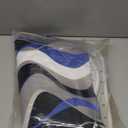 Nkzply 4 Pcs Blue Shower Curtain Black Bathroom Sets with Shower Curtain and Rugs Grey Modern Striped Shower Curtain Set White Bathroom Rugs Set Bathroom Decor Toilet Lid Cover Hooks