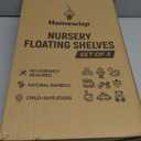 Floating Shelves for Wall, Premium Bamboo Wood, Fully Assembled - Nursery Book Shelves, Nursery Decor, Book Shelf for Kids Rooms, Set of 3 White