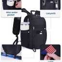 Blue Quartz 15L Hiking Backpack with Soft Flask, Ultralight Hiking Daypack with Chest Pockets for Phone Sternum Straps, Lightweight Foldable Packable Back Pack for Women Men(patent pending) (Black)