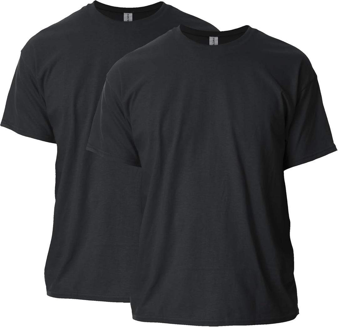Gildan Men's Ultra Cotton T-Shirt, Style G2000, Multipack, Black (2-Pack), X-Large