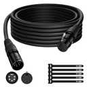 5 Pin DMX Cable 15FT, DMX512 XLR 5-Pin Male to Female Stage Light Cable, Premium Signal Transmission for Stage Lighting, Controller, Audio Equipment, Self-locking Connectors, 110 Nominal Impedance