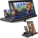 14" Phone Screen Magnifier, 2026 New 2-in-1 3D HD Portable Projector Screen, Vertical & Horizontal Switch for Movies, Gaming & Live Streaming