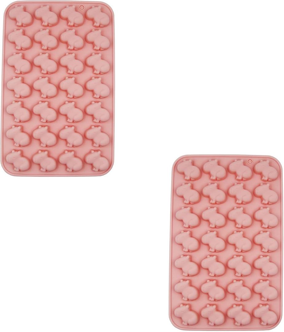 2 Pack Chocolate Molds,28-Cavities Capybara Shaped Silicone Mold for Chocolate,Candy,Cake Decoration,Jelly,Candles