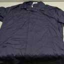 COOFANDY Mens Short Sleeve Casual Button Down Shirts Summer Untucked Dress Shirts with Pocket, Navy Blue, XL