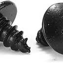 #4 x 1/4" Wood Screw 100Pcs Truss Head Phillips 18-8 (304) Stainless Steel Fast Self Tapping Screws Black Oxide by SG TZH