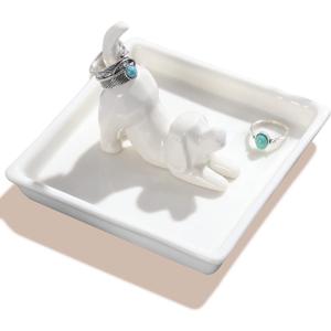 PUDDING CABIN Dog Mom Gifts for Women: Dog Lover Ring Holder Dish Jewelry Holder, Perfect for Mothers Day, Birthday, Wedding, Christmas