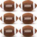 6 Pieces Plush Football Pillows Fluffy Toys Soft Stuffed Football Stuff Decor Sports Shaped Plush Toy for Kids Boy Child Baby Room