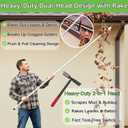 Heavy Duty Gutter Cleaning Tool from Ground No Ladder Needed 10FT Gutter Cleaner Kit with Extension Pole Leaf & Roof Debris Remover for 1-2 Story House
