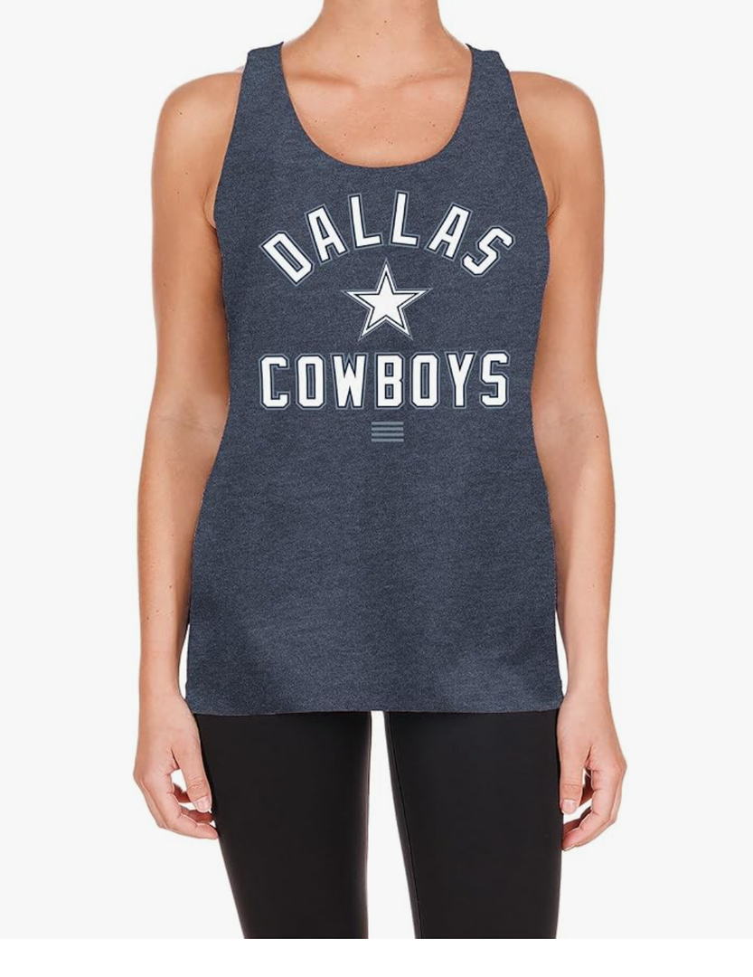 Dallas Cowboys Womens Worn Coaches Tank Small, Heather Navy