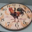 XFM Large Rooster Wall Clock Battery Operated 24 Inch Silent