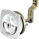 Perko 0931DP1WHT Flush Lock with Offset Cam Bar and Flexible Polymer Strike - White