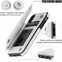 ONETOP iPhone Xs iPhone X Wallet Case with Card Holder,OT Premium PU Leather Kickstand Card Slots Case,Double Magnetic Clasp and Durable Shockproof Cover (White)