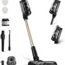 CANDY Cordless Vacuum Cleaner,65Mins Stick Vacuum Cleaners for Home,400W/190AW Powerful Suction,Anti-Tangle,LED Display,Self-Standing,One-Click Clean,Handheld,Hardwood Floor/Carpet/Pet Hair,CVS30