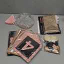 40th Birthday Decorations for Women,32PCS 40th Birthday Party Decorations,Including Backdrop, Crown, Sash, banner, Hanging Swirl,Cake Topper,balloons,Paper Fans,Anniversary Card and paper fans,  Rose Gold 40th