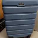 Wrangler Hardside Spinner Luggage, Blue Heaven, Carry-On 20-Inch, 22-inch