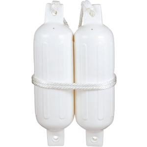 SEACHOICE Twin Eye Ribbed Fender Kit 6-1/2" x 23" 79271 White
