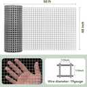 Amagabeli Hardware Cloth 1/2 inch 48inx50ft True19 Gauge Chicken Wire Double Galvanized Welded Wire Fencing Mesh Roll Garden Plant Support Poultry Netting Rabbit Cage Snake Gopher Fence