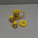 3/4" Male and Female Natural Gas Quick Connect Plug Fittings,Heavy Solid Brass Quick Connect Fittings Convert for Pipe Natural Gas Supply for Generators, Gas Grills, Fire Pits,RV (Yellow 3 PCS)