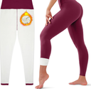 HEGALY Thick Fleece Lined Leggings for Women Tummy Control High Waisted Workout Thermal Warm Soft Yoga Pants for Cold Winter, Large