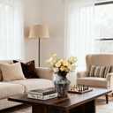 KBREE Artificial Mums Bouquets Faux Daisy Flowers, 4 Bunches Handmade Flowers, 17.7" Natural Farmhouse Mums Bouquets for Winter Home Decor, Indoor Decor & Table Centerpieces(Pale Yellow)