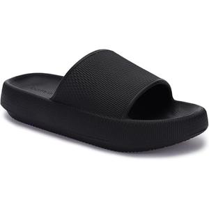 Joomra Pillow Slippers for Women and Men Non Slip Quick Drying Shower Slides Bathroom Sandals | Ultra Cushion | Thick Sole, Size 46-47