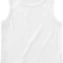 Peacolate 2-7T Spring Fall Summer Little Girls 3pcs Clothing Set White Tank Top Green T Shirt and Jeans for Kids Baby (5-6 Years)