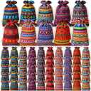 SilTriangle 50 Pcs Mexican Cloth Drawstring Gift Bag 4 x 6 Inch Fiesta Mini Cotton Jewelry Pouches Reusable Goodie Candy Bags for Cinco De Mayo Party Holiday Favor Supplies