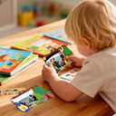 KOYILTD 24 Sets Camping DIY Crafts Camping Themed Party Decorations Wooden Picture Frames for Crafts Christmas Hanging Ornaments Travel Adventure Gifts for Home Party Activities (Camera)