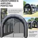 OZIS Inflatable Batting Cage for Baseball with Blower,Durable Inflatable Tennis Tent Baseball Softball Court Training Equipment Batting & Pitching Cage for Indoor/Outdoor Backyard Plays(Black, 19.7ft x 9.8ft x 11.5ft