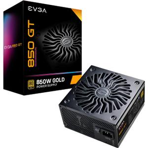 EVGA 850 GT, 80 Plus Gold 850W, Fully Modular, Auto Eco Mode with FDB Fan, 100% Japanese Capacitors, Includes Power ON Self Tester, Compact 150mm Size, Power Supply 220-GT-0850-Y1