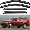Window Visors Rain Guards Shield for 2005-2010 Jeep Grand Cherokee, Out-Channel Window Vent Wind Deflectors Visors Shades for 05-10 Grand Cherokee