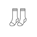 White Socks, S Size, Pack of 6